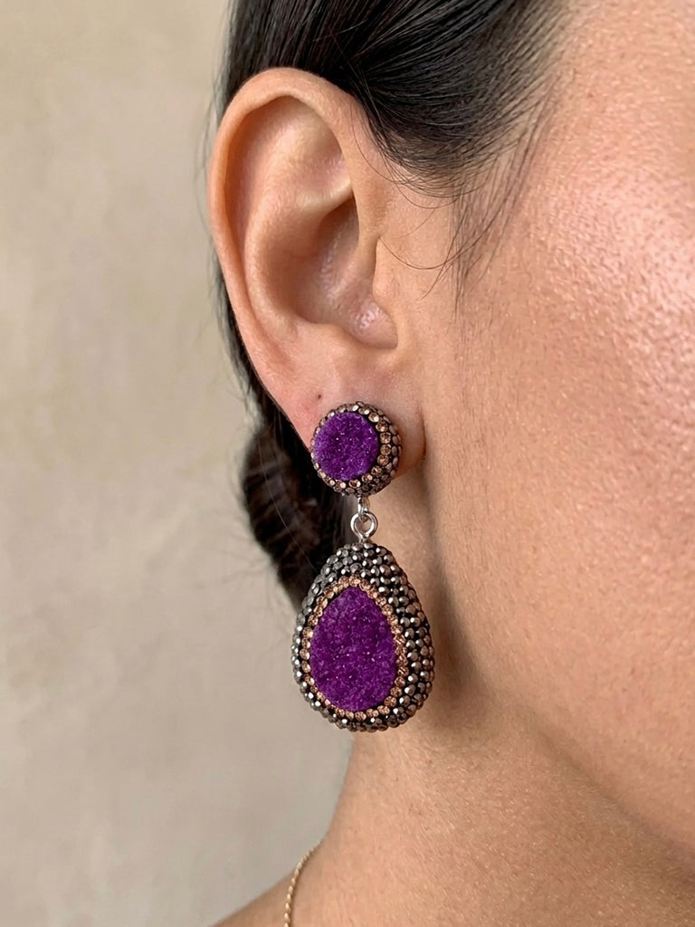 Aretes Morados ARE-C-H0115