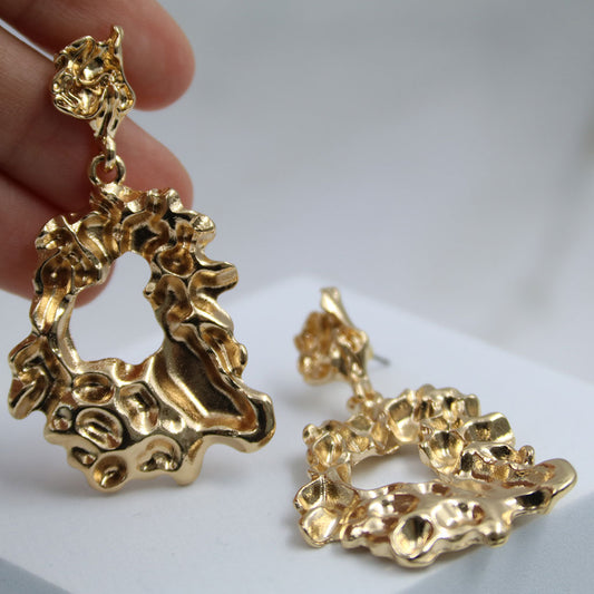 Aretes Hoja de Oro ARE-D-H011