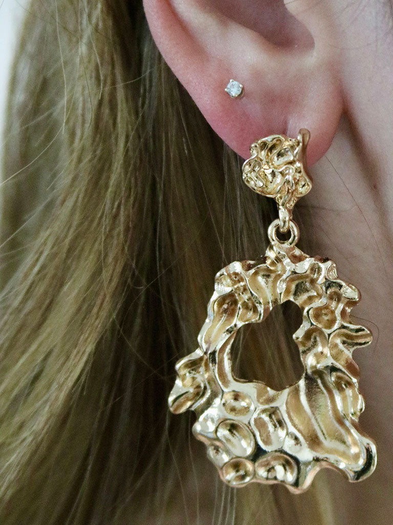 Aretes Hoja de Oro ARE-D-H011