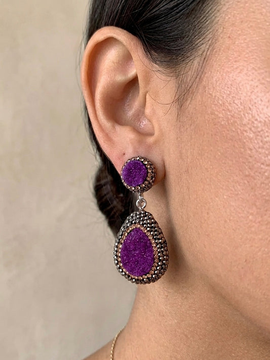 Aretes Morados ARE-C-H0115