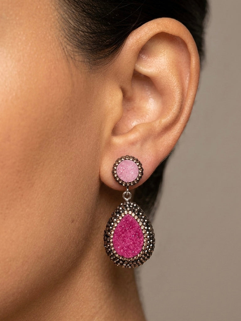 Aretes Rosas ARE-C-H0116