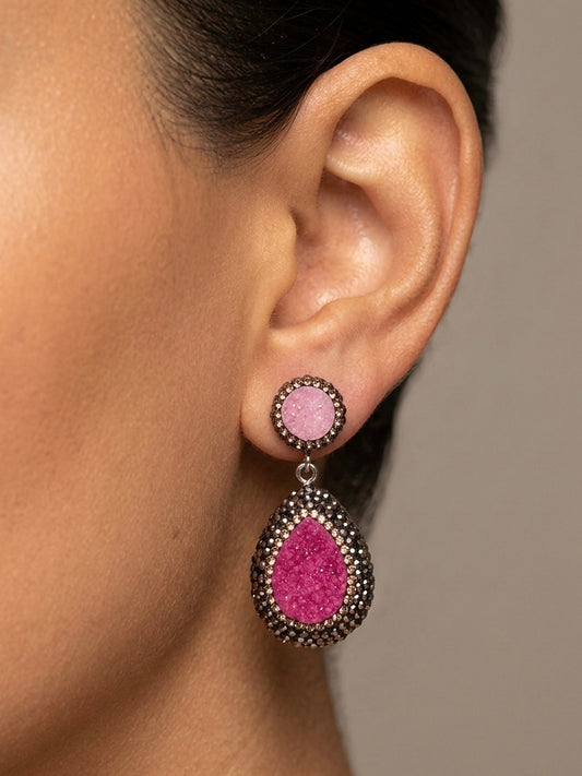 Aretes Rosas ARE-C-H0116